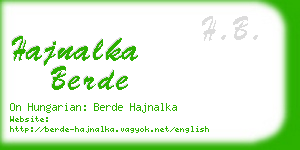 hajnalka berde business card